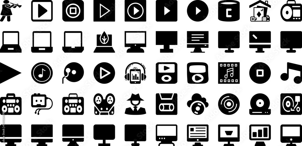 Play Icon Set Isolated Silhouette Solid Icons With Symbol, Button, Media, Sign, Music, Icon, Play Infographic Simple Vector Illustration Play Icon Set Isolated Silhouette Solid Icons With Symbol, Button, Media, Sign, Music, Icon, Play Infographic Simple Vector Illustration