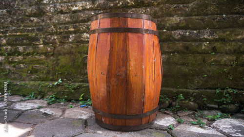 Unique wine barrel for home, cafe, party decoration. made of wood and with an antique ancient theme © Sukma Rizqi