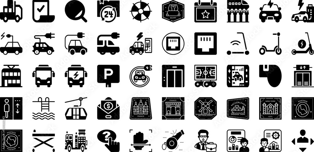 Port Icon Set Isolated Silhouette Solid Icons With Set, Icon, Vector, Line, Port, Cargo, Ship Infographic Simple Vector Illustration Port Icon Set Isolated Silhouette Solid Icons With Set, Icon, Vector, Line, Port, Cargo, Ship Infographic Simple Vector Illustration