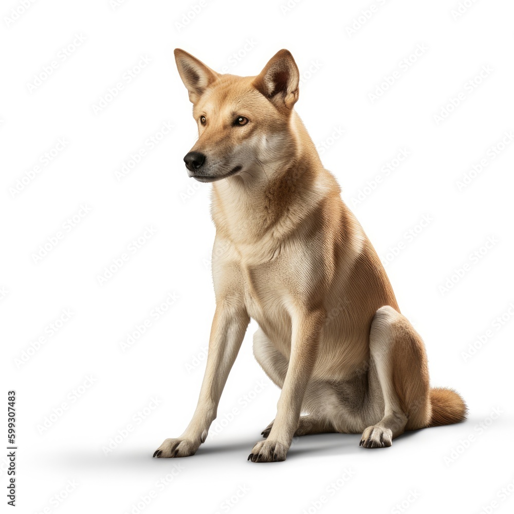 dog, animal, pet, puppy, white, cute, canine, isolated, portrait, brown, mammal, domestic, breed, animals, looking, studio, pets, young, happy, friend, white background, tongue, adorable, shiba, doggy