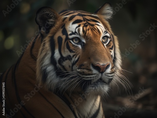 Bengal Tiger Majesty: Stunning Shot! AI Generated © ArquitecAi