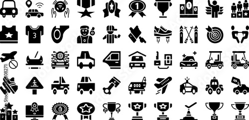 Sport Icon Set Isolated Silhouette Solid Icons With Sport, Football, Icon, Symbol, Tennis, Vector, Set Infographic Simple Vector Illustration