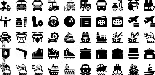 Sport Icon Set Isolated Silhouette Solid Icons With Vector, Symbol, Football, Set, Tennis, Sport, Icon Infographic Simple Vector Illustration
