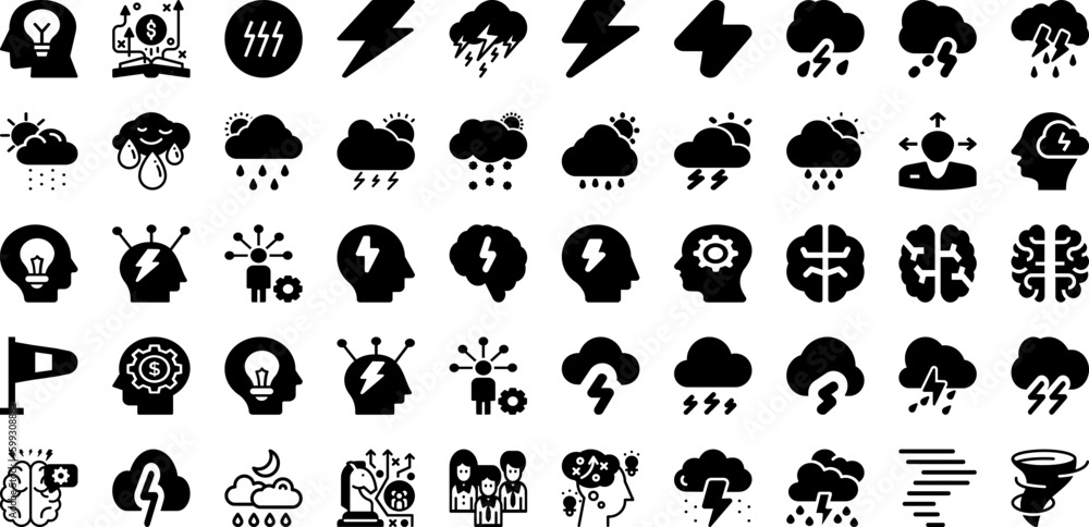 Storm Icon Set Isolated Silhouette Solid Icons With Symbol, Vector, Thunder, Icon, Illustration, Storm, Sign Infographic Simple Vector Illustration Storm Icon Set Isolated Silhouette Solid Icons With Symbol, Vector, Thunder, Icon, Illustration, Storm, Sign Infographic Simple Vector Illustration