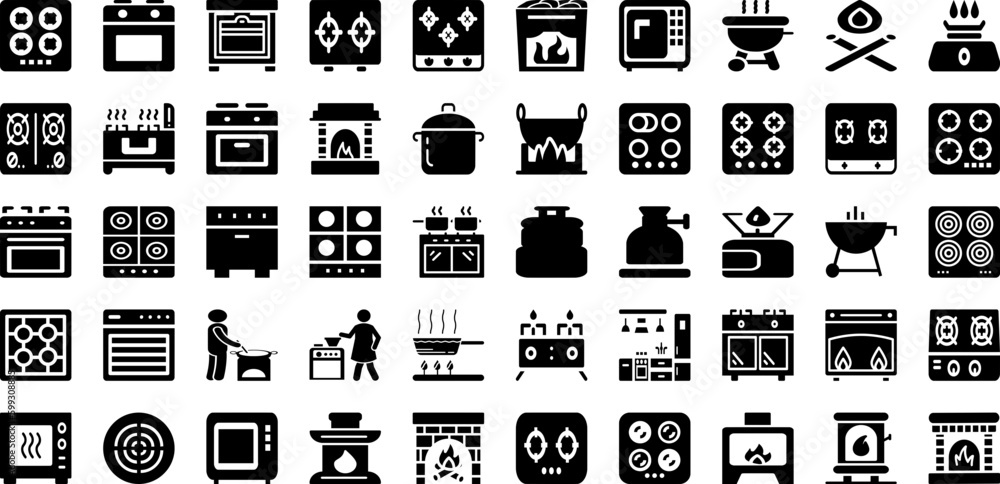 Stove Icon Set Isolated Silhouette Solid Icons With Vector, Icon, Cooker, Kitchen, Illustration, Symbol, Stove Infographic Simple Vector Illustration Stove Icon Set Isolated Silhouette Solid Icons With Vector, Icon, Cooker, Kitchen, Illustration, Symbol, Stove Infographic Simple Vector Illustration