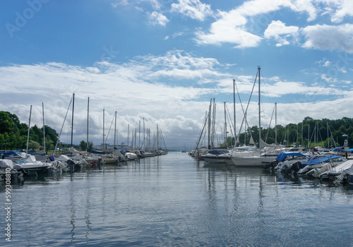 Parking for yachts in the Scandinavian fjords.