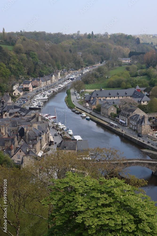 view of the river in Dinan, Brittany 