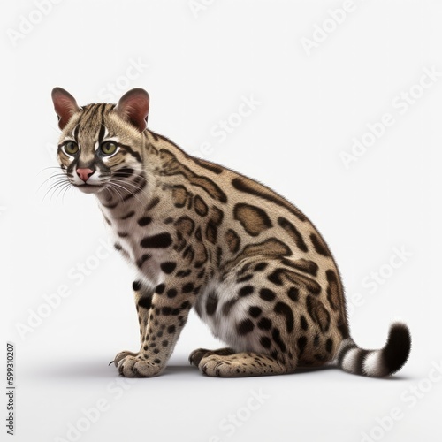 margay  kitten  animal  isolated  pet  cute  white  domestic  feline  fur  kitty  young  bengal  pets  tabby  mammal  white background  adorable  looking  sitting  british  paw  portrait  eyes  purebr