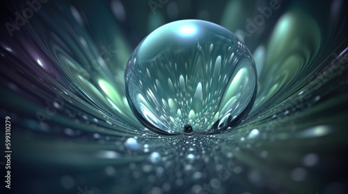 Surreal texture and background waterdrop illustration. Generative AI.