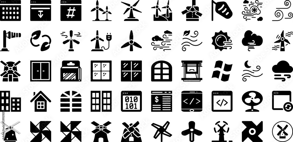 Wind Icon Set Isolated Silhouette Solid Icons With Climate, Vector, Icon, Weather, Symbol, Wind, Illustration Infographic Simple Vector Illustration Wind Icon Set Isolated Silhouette Solid Icons With Climate, Vector, Icon, Weather, Symbol, Wind, Illustration Infographic Simple Vector Illustration