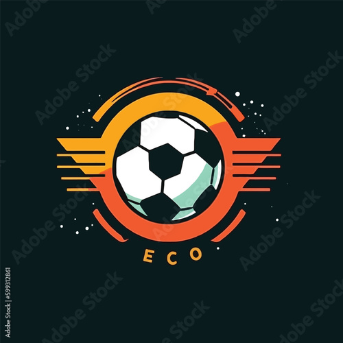 Vector Illustration of Soccer Emblem logo