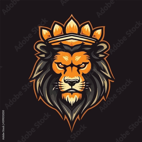 Vector Illustration of Lion Head Logo Design