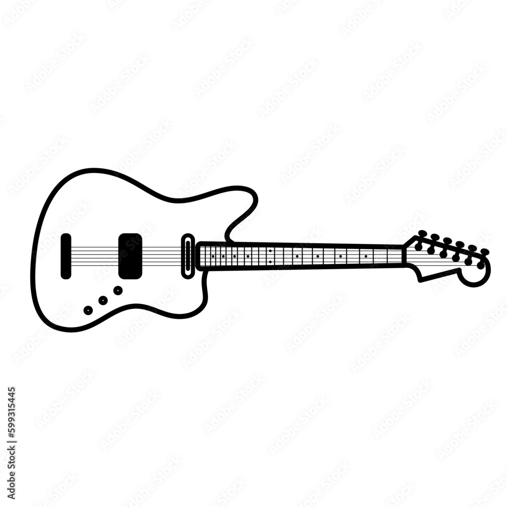 Electric Guitar Icon for Logo and More Electric Guitar Icon for Logo and More