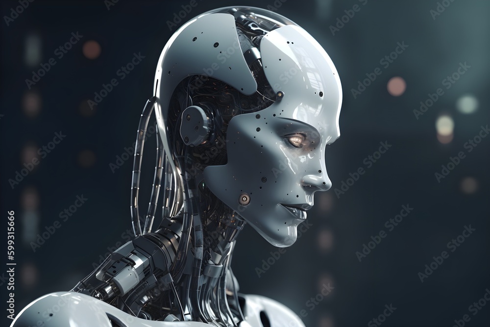 Connecting human data to mindset of Artificial intelligence AI, Digital data and machine learning technology and computer brain. Robot technology development for futuristic