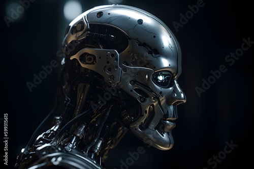 Connecting human data to mindset of Artificial intelligence AI, Digital data and machine learning technology and computer brain. Robot technology development for futuristic