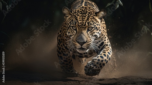Incredible Jaguar in Natural Habitat AI Generated © ArquitecAi