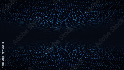 Wallpaper Mural Blue Wavy Particles Background Torontodigital.ca