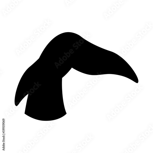 A Vector of Marine Whale's Tail Silhouette 