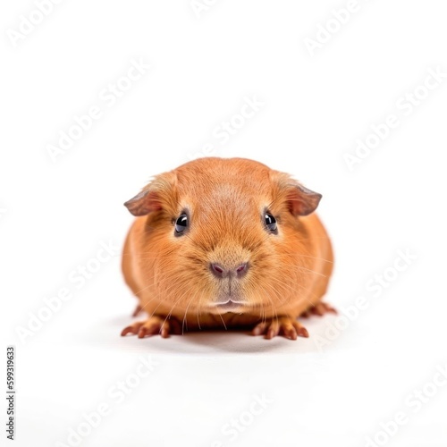 Baby Guinea Pig isolated on white (generative AI)