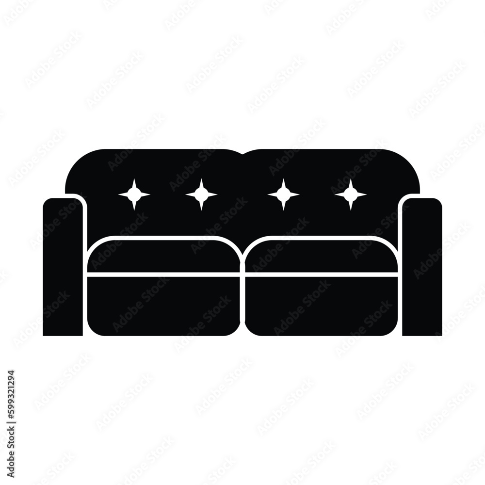 Sofa icon vector on trendy design
