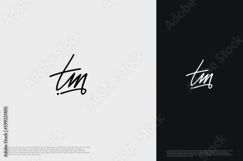 Initial Letter TM Logo monogram typography for business name. Vector logo inspiration