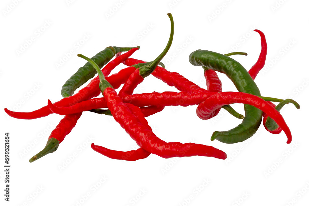 Curly red chilies (Capsicum annum L) are red in color with a spicy taste Curly red chilies (Capsicum annum L) are red in color with a spicy taste