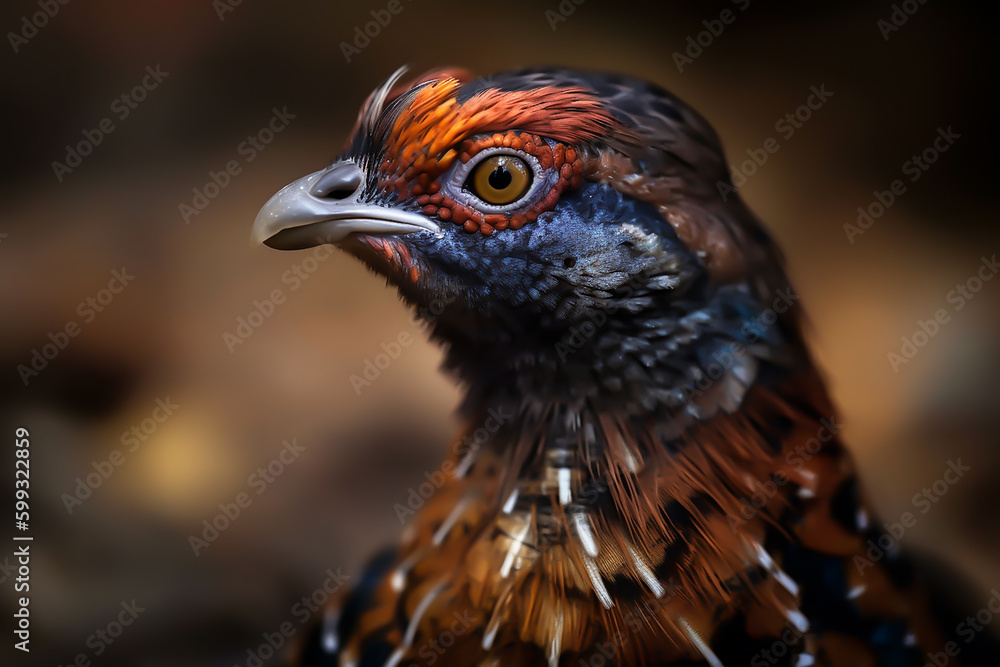 beautiful, colorful grouse close-up, generative ai beautiful, colorful grouse close-up, generative ai