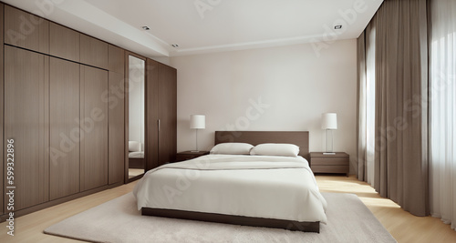 Modern luxary minimalistic bedroom