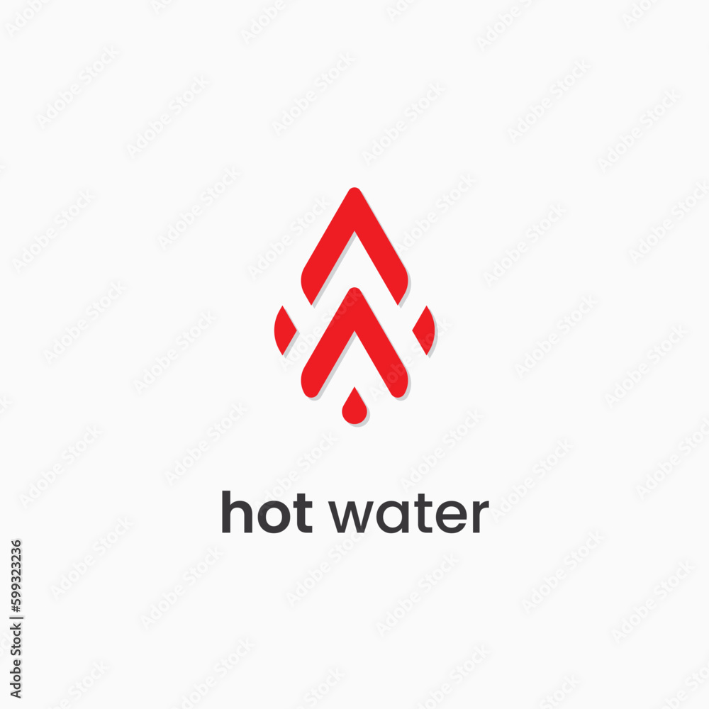 Obraz premium droped water logo illustration, company logo
