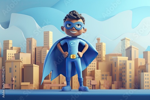 Cute Cartoon Superhero Wear...