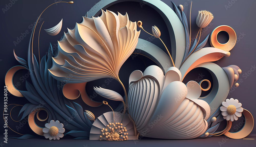 Abstract floral geometric background illustration
Abstract floral geometric background illustration