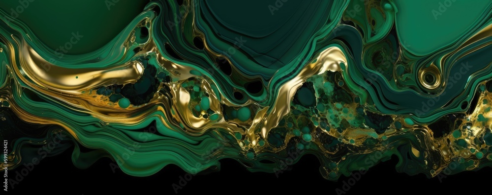 Abstract background, Swirls of Jade mixed with Gold. Liquid flow texture. Fluid artAbtract-themed, photorealistic illustrations in JPG. Generative AI Abstract background, Swirls of Jade mixed with Gold. Liquid flow texture. Fluid artAbtract-themed, photorealistic illustrations in JPG. Generative AI