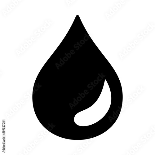 Water drops in flat style icon, waterdrop symbol, oil drop simple black style sign for apps and website, vector illustration.