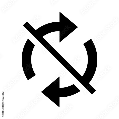 Rotating arrow in line style icon. sync arrows symbol. exchange, convert, circular, cyclic arrows, recurrence, flip, reverse simple black style sign for apps and website, 
