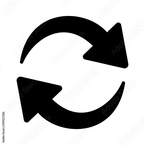 Obraz na płótnie Rotating arrow in line style icon