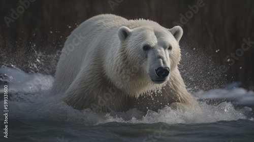 Polar Bear Majesty: Stunning Shot AI Generated Generative AI