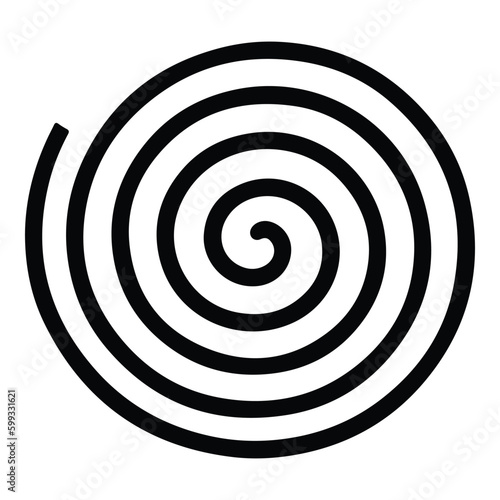 Spiral Flat Icon Isolated On White Background