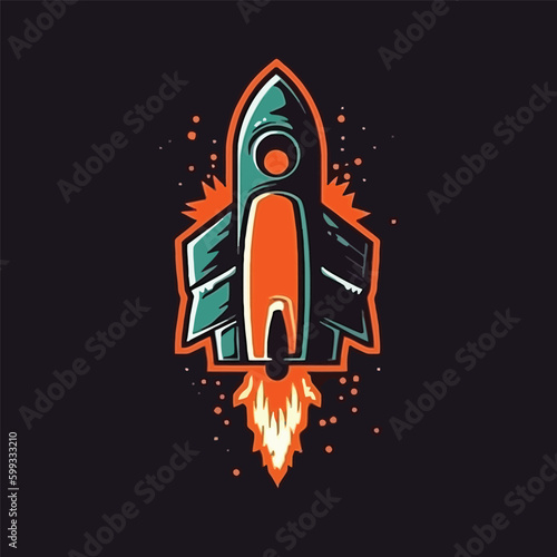 Rocket Launch Symbol logo