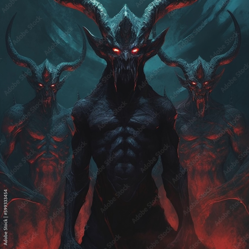 red devil in the woods - Generated by Artificial Intelligence red devil in the woods - Generated by Artificial Intelligence