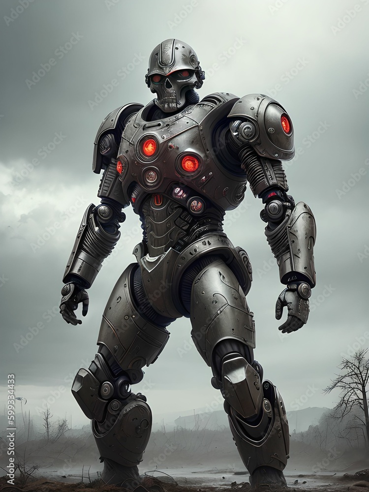 Robot cyborg posing Robot cyborg posing