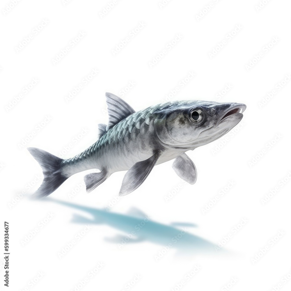 Baby Barracuda isolated on white (generative AI) Baby Barracuda isolated on white (generative AI)