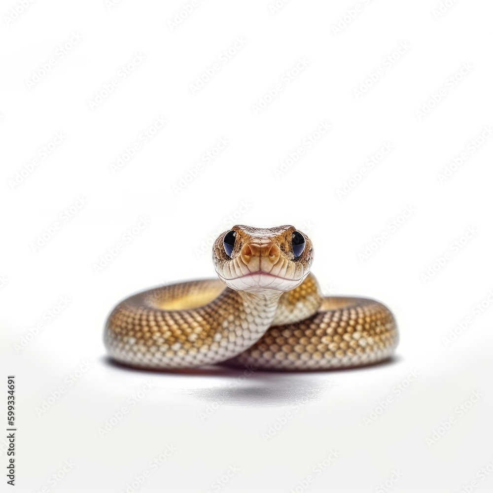 Baby Snake isolated on white (generative AI) Baby Snake isolated on white (generative AI)