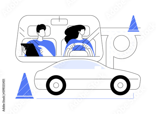 Learn basic maneuvering abstract concept vector illustration.
