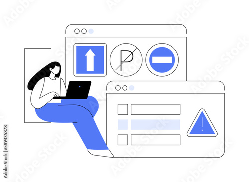 Theory test abstract concept vector illustration.