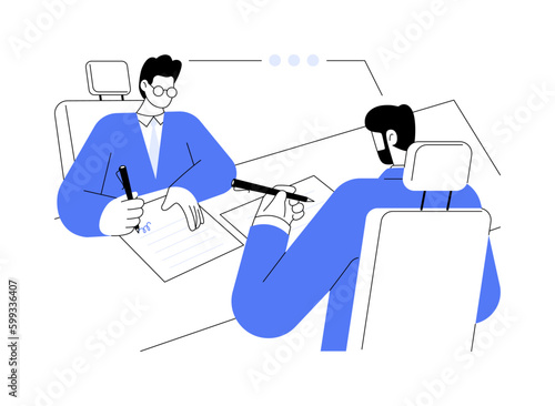 Partnership agreements abstract concept vector illustration.