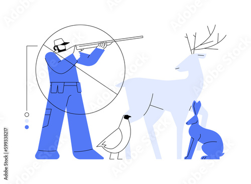 Hunting regulations abstract concept vector illustration.