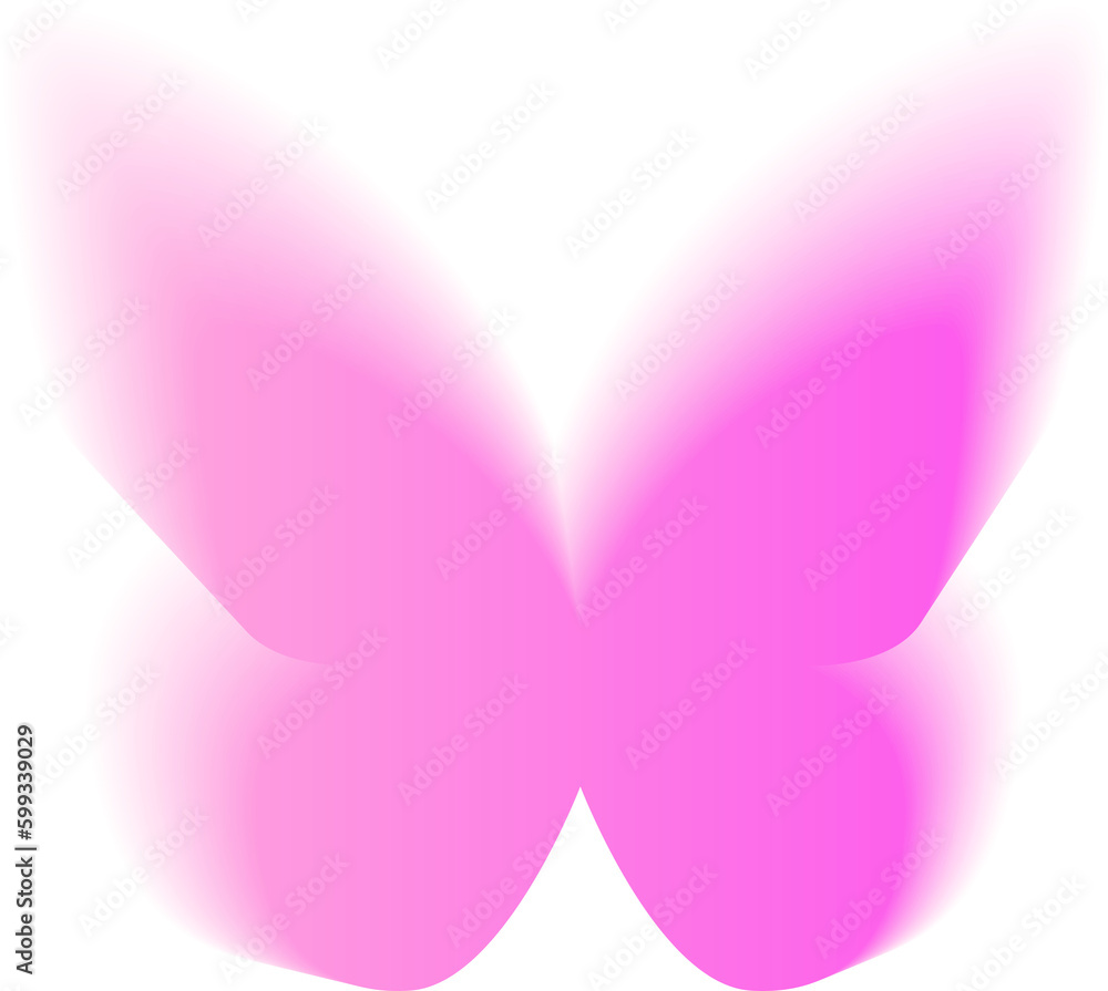 Y2k gradient butterfly. Holographic soft aura. Blurred aesthetic shape. Y2k gradient butterfly. Holographic soft aura. Blurred aesthetic shape.