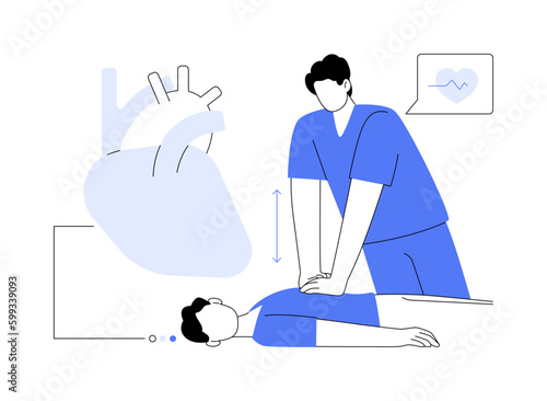 CPR abstract concept vector illustration.