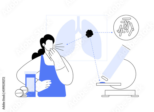 Tuberculosis abstract concept vector illustration.