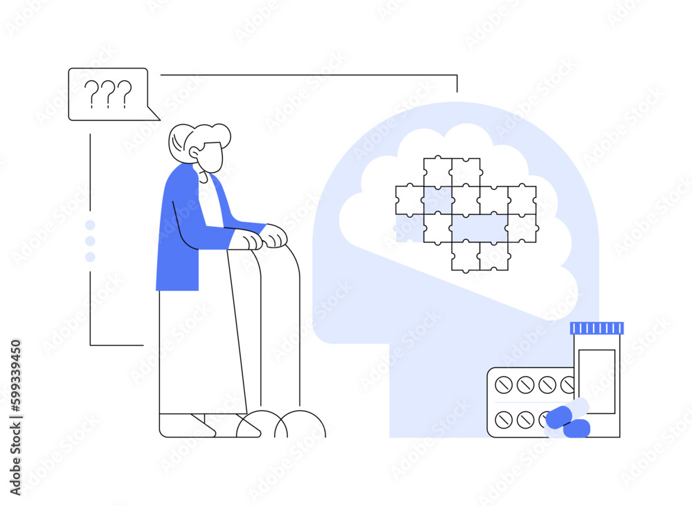 Alzheimer disease abstract concept vector illustration. Alzheimer disease abstract concept vector illustration.